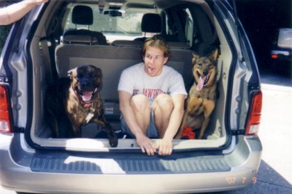 Jim and dogs